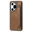 For Huawei Pura 70 Retro Wristband Holder Leather Back Phone Case(Brown) - Huawei Cases by PMC Jewellery | Online Shopping South Africa | PMC Jewellery | Buy Now Pay Later Mobicred