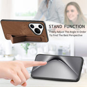 For Huawei Pura 70 Retro Wristband Holder Leather Back Phone Case(Brown)