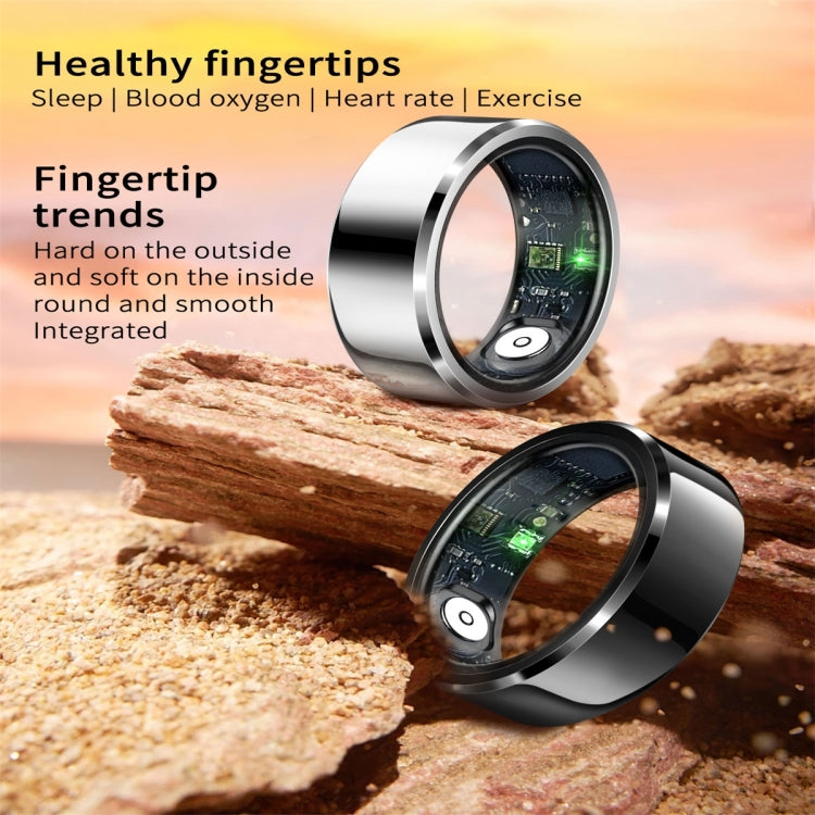 R6 SIZE 11 Smart Ring, Support Heart Rate / Blood Oxygen / Sleep Monitoring(Black)