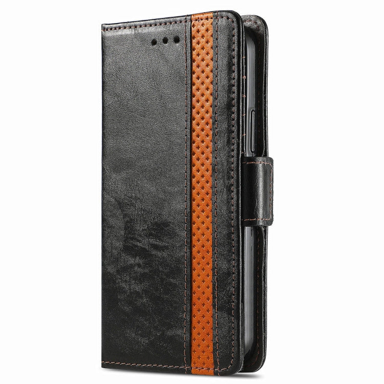 For Honor Magic6 Pro CaseNeo Splicing Dual Magnetic Buckle Leather Phone Case(Black)