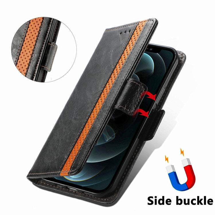 For Honor Magic6 Pro CaseNeo Splicing Dual Magnetic Buckle Leather Phone Case(Black)
