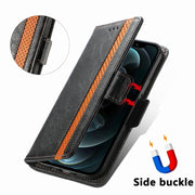 For Honor Magic6 Pro CaseNeo Splicing Dual Magnetic Buckle Leather Phone Case(Black)