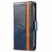 For Honor Magic6 Pro CaseNeo Splicing Dual Magnetic Buckle Leather Phone Case(Blue)