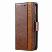 For Honor Magic6 Pro CaseNeo Splicing Dual Magnetic Buckle Leather Phone Case(Brown)