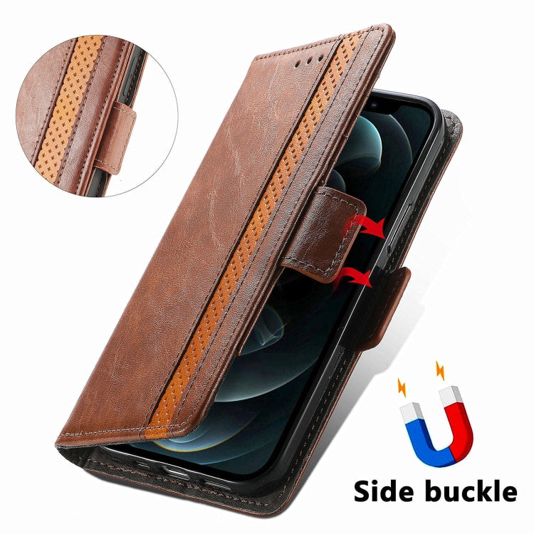 For Honor Magic6 Pro CaseNeo Splicing Dual Magnetic Buckle Leather Phone Case(Brown)