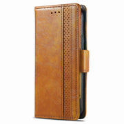 For Honor Magic6 Pro CaseNeo Splicing Dual Magnetic Buckle Leather Phone Case(Khaki)