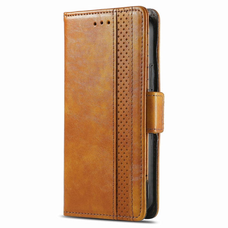 For Honor Magic6 Pro CaseNeo Splicing Dual Magnetic Buckle Leather Phone Case(Khaki)