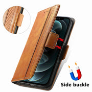 For Honor Magic6 Pro CaseNeo Splicing Dual Magnetic Buckle Leather Phone Case(Khaki)