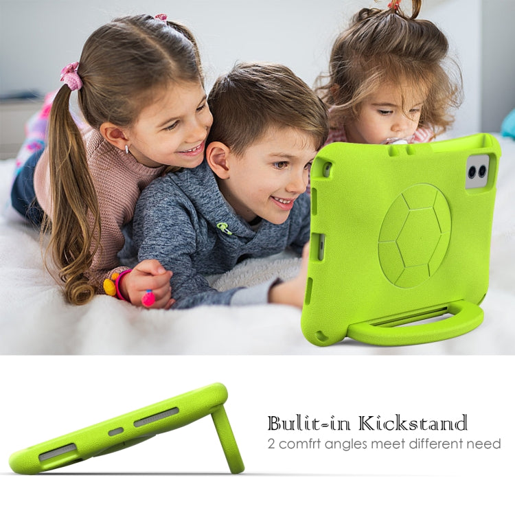 For Lenovo Tab M11 / Xiaoxin Pad 11 2024 Handle Football Shaped EVA Shockproof Tablet Case(Grass Green)