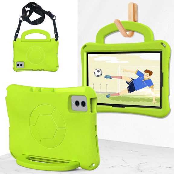 For Lenovo Tab M11 / Xiaoxin Pad 11 2024 Handle Football Shaped EVA Shockproof Tablet Case(Grass Green)