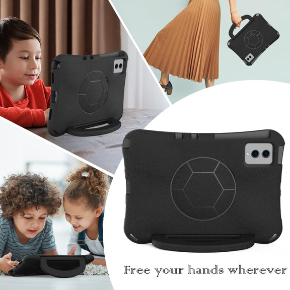 For Lenovo Tab M11 / Xiaoxin Pad 11 2024 Handle Football Shaped EVA Shockproof Tablet Case(Black)