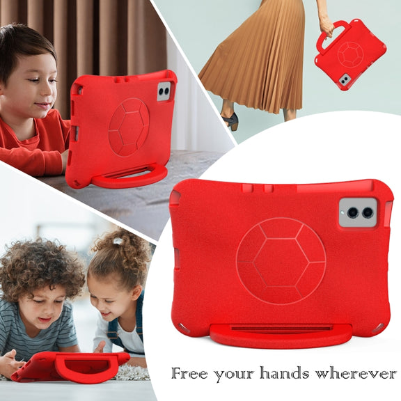 For Lenovo Tab M11 / Xiaoxin Pad 11 2024 Handle Football Shaped EVA Shockproof Tablet Case(Red)