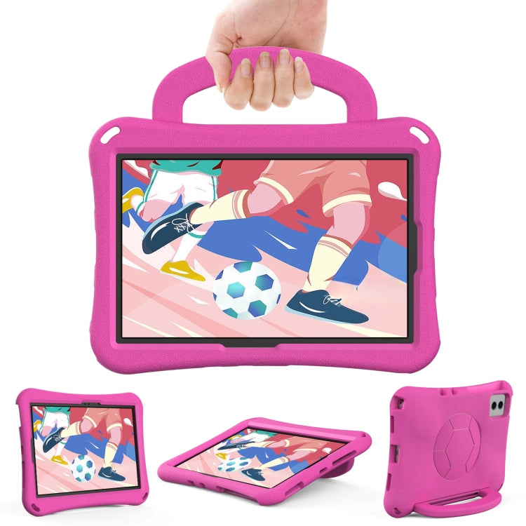 For Lenovo Tab M11 / Xiaoxin Pad 11 2024 Handle Football Shaped EVA Shockproof Tablet Case(RoseRed)
