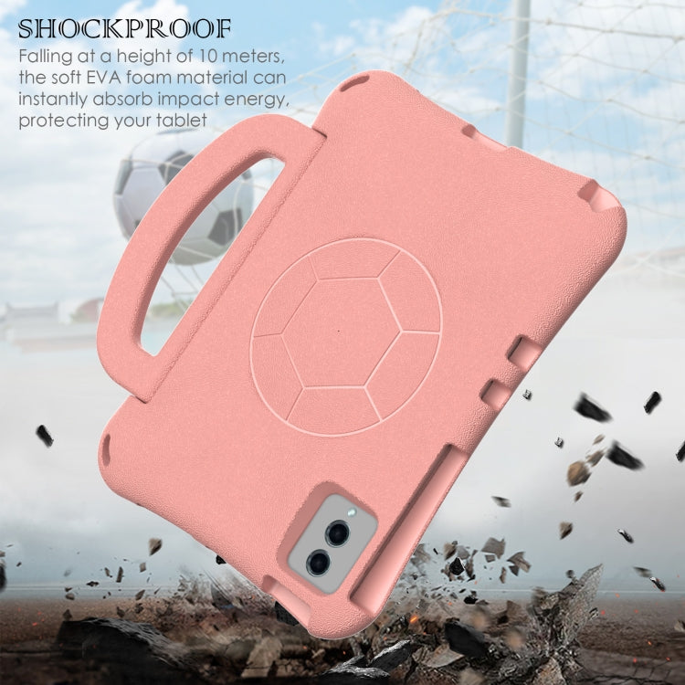 For Lenovo Tab M11 / Xiaoxin Pad 11 2024 Handle Football Shaped EVA Shockproof Tablet Case(Light Pink)