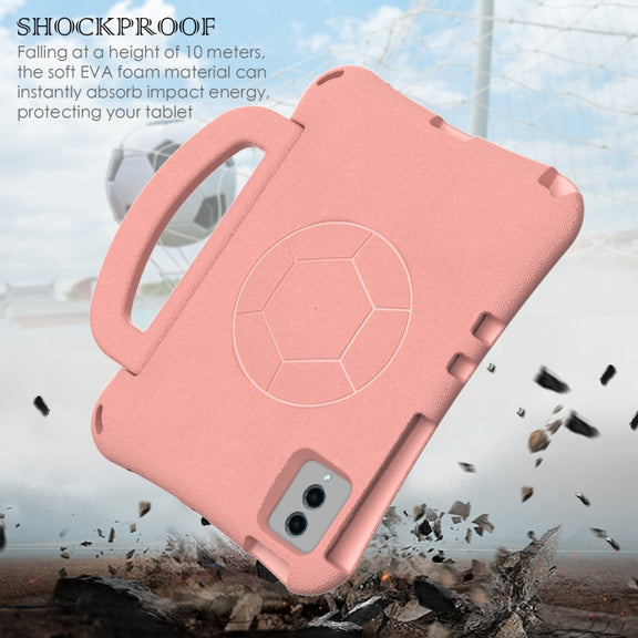 For Lenovo Tab M11 / Xiaoxin Pad 11 2024 Handle Football Shaped EVA Shockproof Tablet Case(Light Pink)
