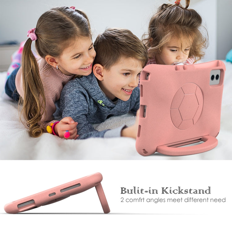 For Lenovo Tab M11 / Xiaoxin Pad 11 2024 Handle Football Shaped EVA Shockproof Tablet Case(Light Pink)
