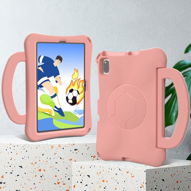 For Lenovo Tab K10 TB-X6C6F 10.3 Handle Football Shaped EVA Shockproof Tablet Case(Light Pink)
