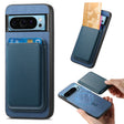 For Google Pixel 9 Retro Magsafe Card Bag PU Back Cover Phone Case(Blue) - Google Cases by PMC TechLife | Online Shopping South Africa | PMC TechLife | Buy Now Pay Later Mobicred