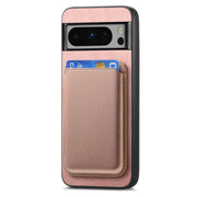For Google Pixel 9 Retro Magsafe Card Bag PU Back Cover Phone Case(Pink)