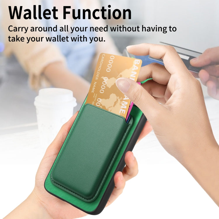 For Google Pixel 9 Retro Magsafe Card Bag PU Back Cover Phone Case(Green)