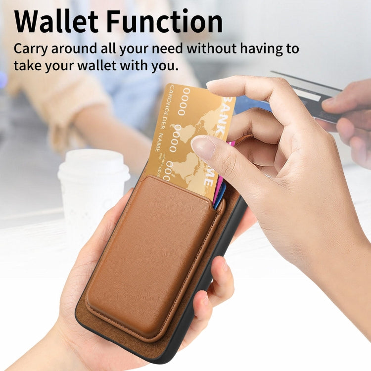 For Google Pixel 9 Retro Magsafe Card Bag PU Back Cover Phone Case(Brown)