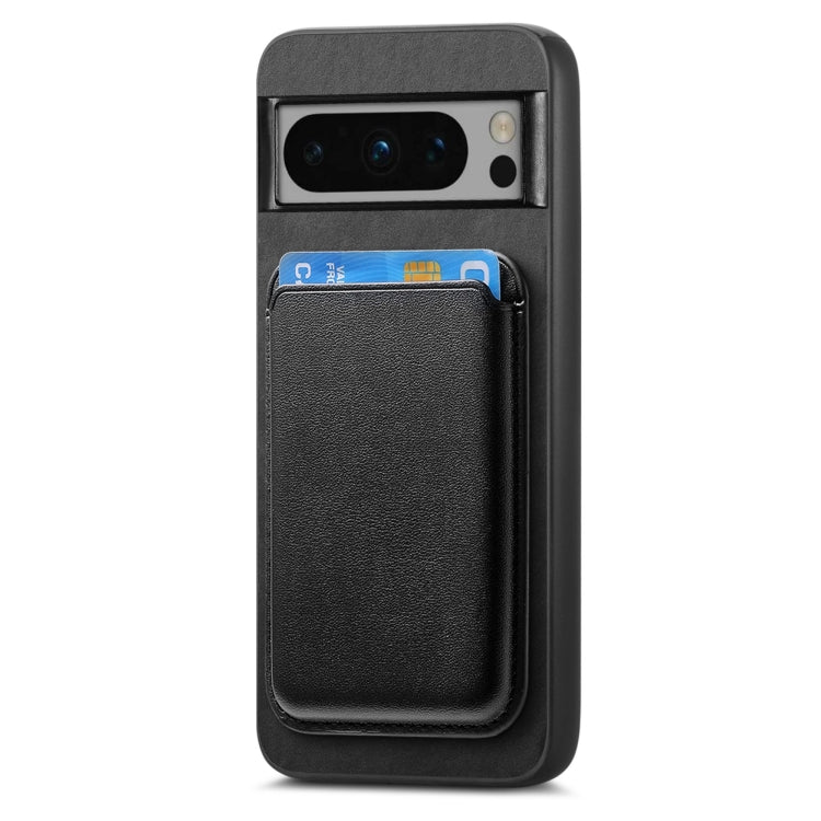 For Google Pixel 9 Retro Magsafe Card Bag PU Back Cover Phone Case(Black)