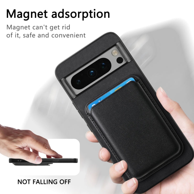 For Google Pixel 9 Retro Magsafe Card Bag PU Back Cover Phone Case(Black)