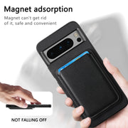For Google Pixel 9 Pro Retro Magsafe Card Bag PU Back Cover Phone Case(Black)