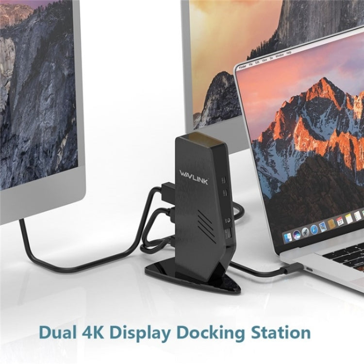 WAVLINK UG69PD5 USB-C HD 60Hz Monitor Adapter Dual 4K Display Docking Station, Plug:EU Plug