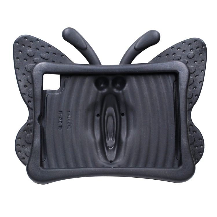 For iPad Air 11 2025 / 2024 Butterfly Bracket Kids EVA Shockproof Tablet Case(Black)