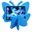 For iPad Air 11 2025 / 2024 Butterfly Bracket Kids EVA Shockproof Tablet Case(Blue) - iPad Air 11 2025 / 2024 Cases by PMC TechLife | Online Shopping South Africa | PMC TechLife | Buy Now Pay Later Mobicred