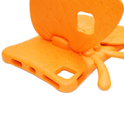 For iPad Air 11 2024 Butterfly Bracket Kids EVA Shockproof Tablet Case(Orange)