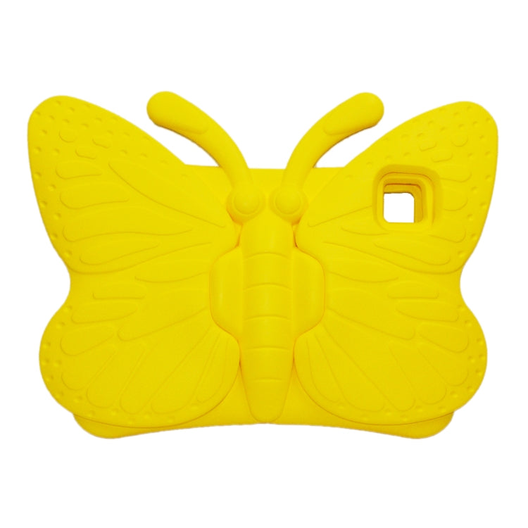For iPad Air 11 2024 Butterfly Bracket Kids EVA Shockproof Tablet Case(Yellow)