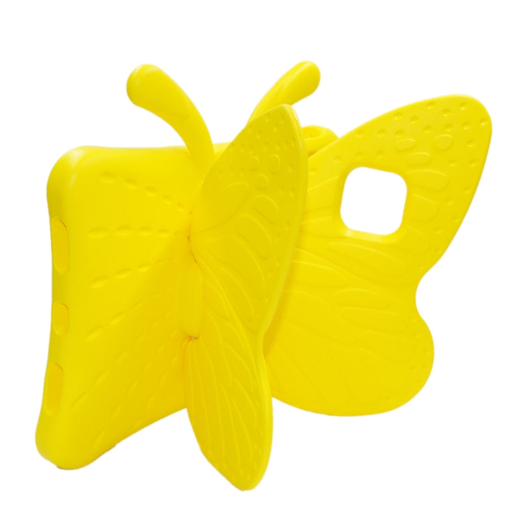 For iPad Air 11 2024 Butterfly Bracket Kids EVA Shockproof Tablet Case(Yellow)