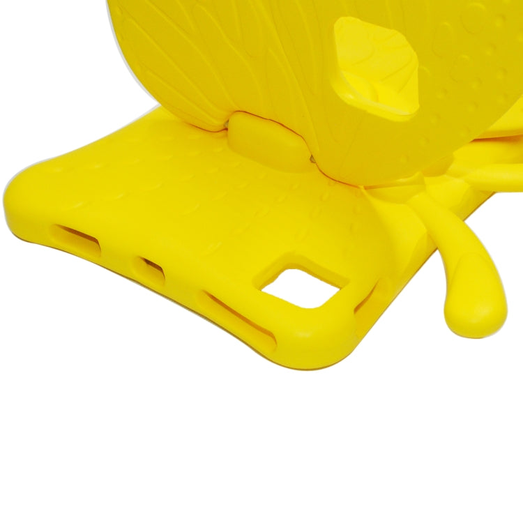 For iPad Air 11 2024 Butterfly Bracket Kids EVA Shockproof Tablet Case(Yellow)
