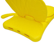 For iPad Air 11 2024 Butterfly Bracket Kids EVA Shockproof Tablet Case(Yellow)