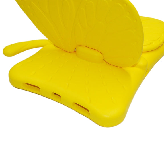 For iPad Air 11 2024 Butterfly Bracket Kids EVA Shockproof Tablet Case(Yellow)
