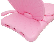 For iPad Air 11 2025 / 2024 Butterfly Bracket Kids EVA Shockproof Tablet Case(Pink)