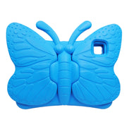 For iPad Pro 11 2024 Butterfly Bracket Kids EVA Shockproof Tablet Case(Blue)
