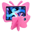 For iPad Pro 11 2024 Butterfly Bracket Kids EVA Shockproof Tablet Case(RoseRed) - iPad Pro 11 2024 Cases by PMC TechLife | Online Shopping South Africa | PMC TechLife | Buy Now Pay Later Mobicred
