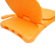 For iPad Pro 11 2024 Butterfly Bracket Kids EVA Shockproof Tablet Case(Orange)