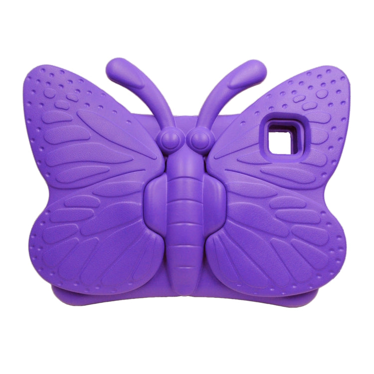 For iPad Pro 11 2024 Butterfly Bracket Kids EVA Shockproof Tablet Case(Purple)