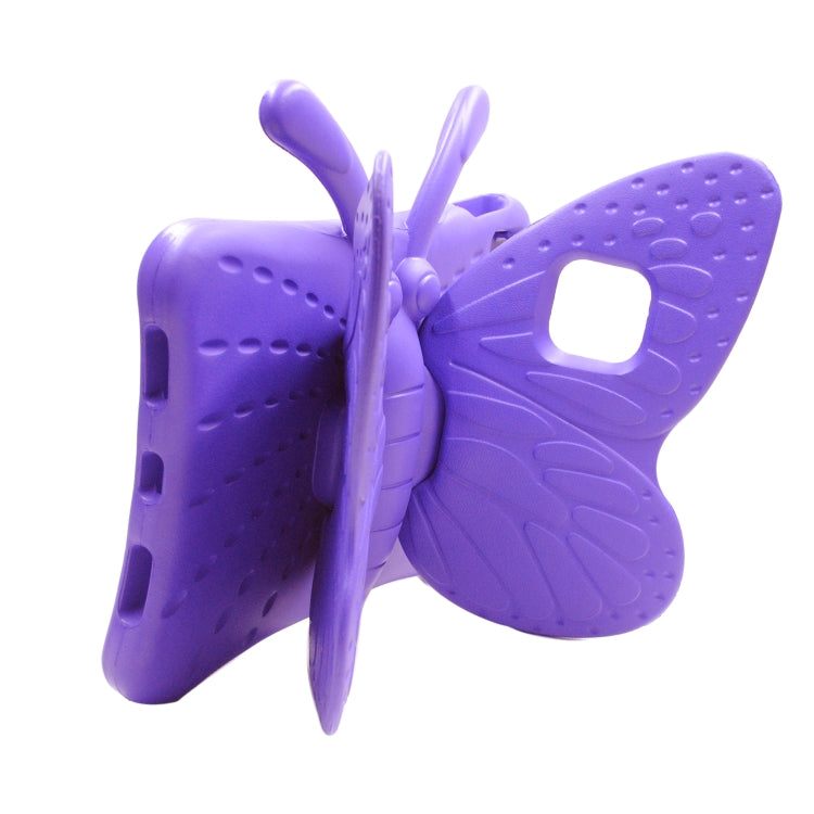For iPad Pro 11 2024 Butterfly Bracket Kids EVA Shockproof Tablet Case(Purple)
