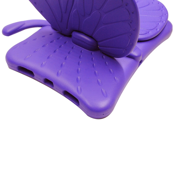 For iPad Pro 11 2024 Butterfly Bracket Kids EVA Shockproof Tablet Case(Purple)