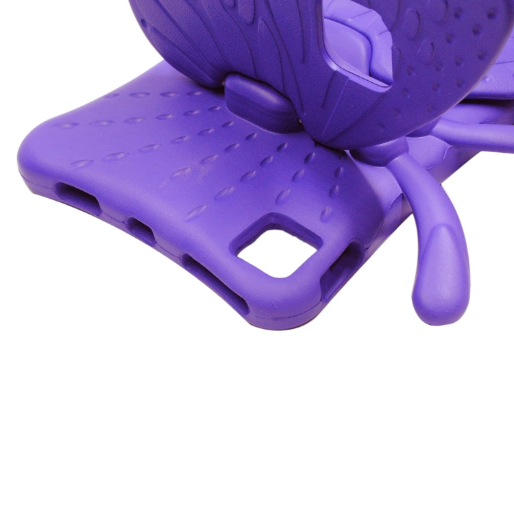 For iPad Pro 11 2024 Butterfly Bracket Kids EVA Shockproof Tablet Case(Purple)