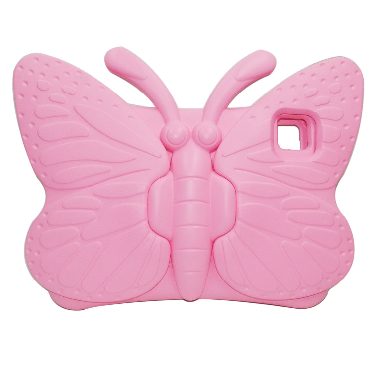 For iPad Pro 11 2024 Butterfly Bracket Kids EVA Shockproof Tablet Case(Pink)
