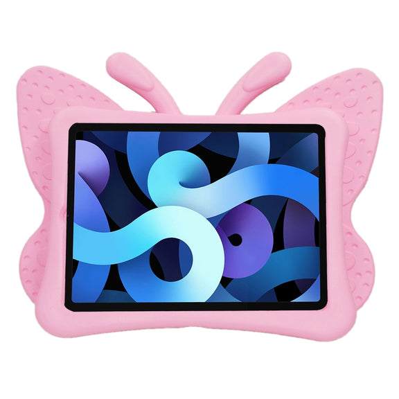 For iPad Pro 11 2024 Butterfly Bracket Kids EVA Shockproof Tablet Case(Pink)