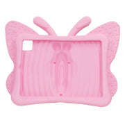 For iPad Pro 11 2024 Butterfly Bracket Kids EVA Shockproof Tablet Case(Pink)