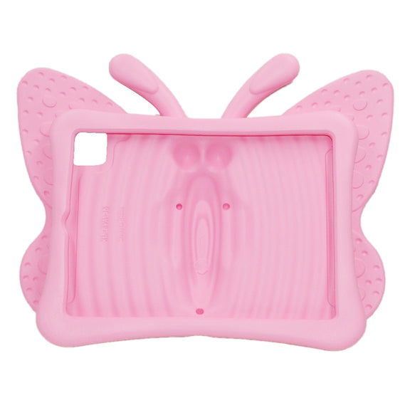 For iPad Pro 11 2024 Butterfly Bracket Kids EVA Shockproof Tablet Case(Pink)