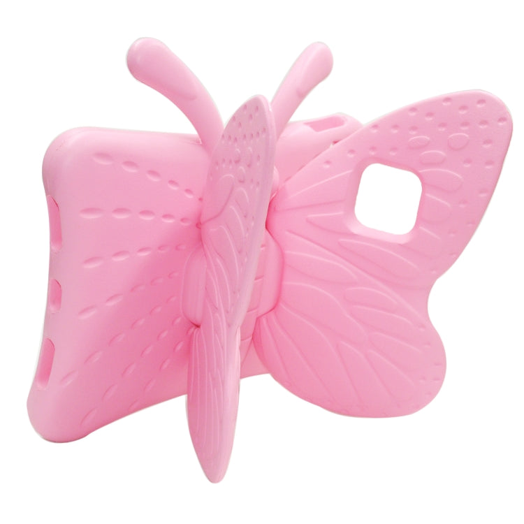 For iPad Pro 11 2024 Butterfly Bracket Kids EVA Shockproof Tablet Case(Pink)